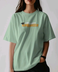 Last Minute Engineer Drop Shoulder Oversized Unisex Tshirt  - green, S