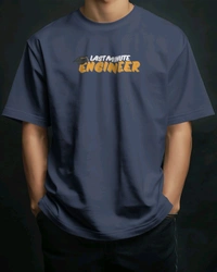 Last Minute Engineer Drop Shoulder Oversized Unisex Tshirt  - navy blue, Xxl