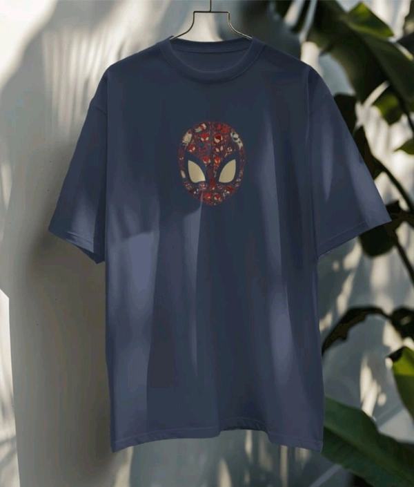 Spidey Oversized Tshirt  - Navy blue, L