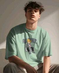 Alone Anime Oversized Tshirt  - green, Xl