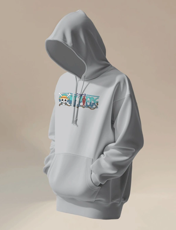 ONE PIECE hoodie  - grey, M