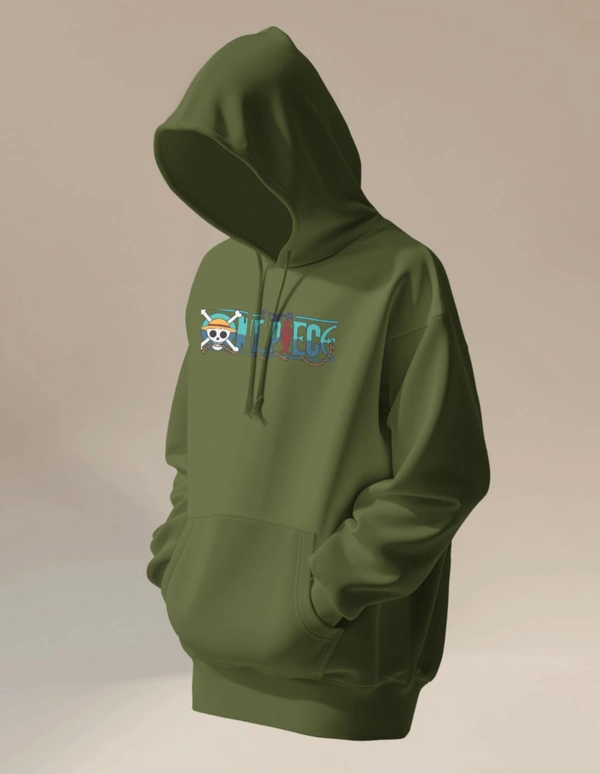 ONE PIECE hoodie  - army green, Xl