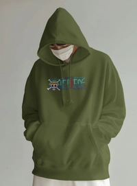 ONE PIECE hoodie  - army green, Xl