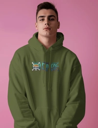 ONE PIECE hoodie  - army green, Xl
