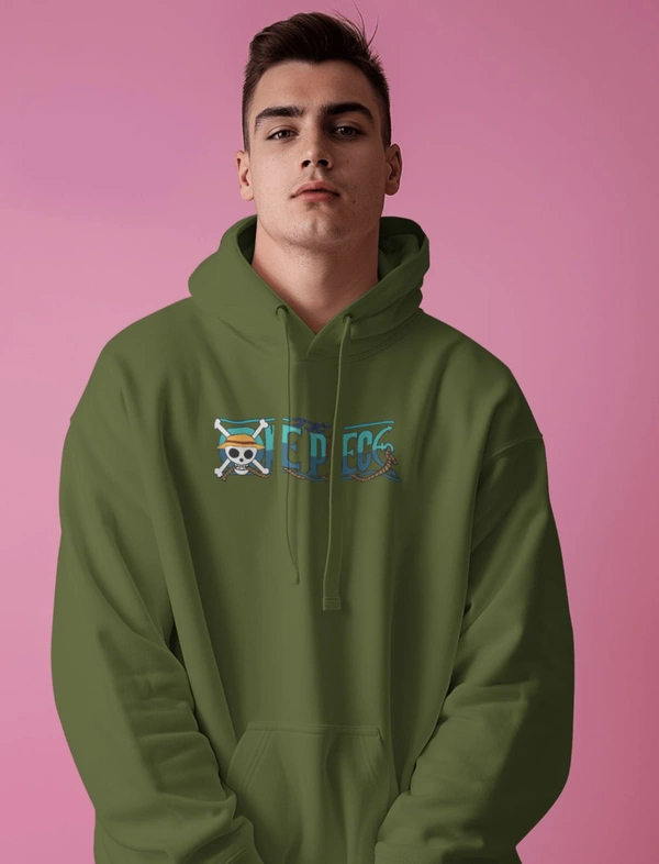 ONE PIECE hoodie  - army green, Xl