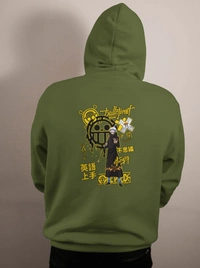 ONE PIECE hoodie  - army green, Xl