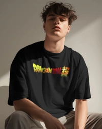 Dragon Ball Oversized Tshirt  - Black, S