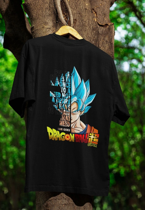 Dragon Ball Oversized Tshirt  - Black, S