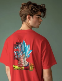 Dragon Ball Oversized Tshirt  - red, S