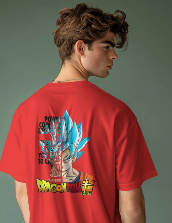 Dragon Ball Oversized Tshirt  - red, S
