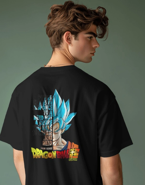 Dragon Ball Oversized Tshirt  - Black, L