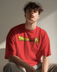 Dragon Ball Oversized Tshirt  - red, L