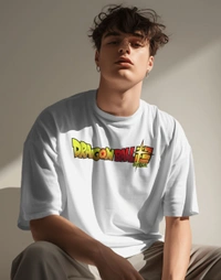 Dragon Ball Oversized Tshirt  - White, Xl