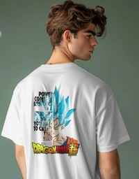 Dragon Ball Oversized Tshirt  - White, Xl