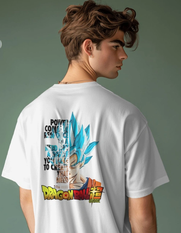 Dragon Ball Oversized Tshirt  - White, Xl