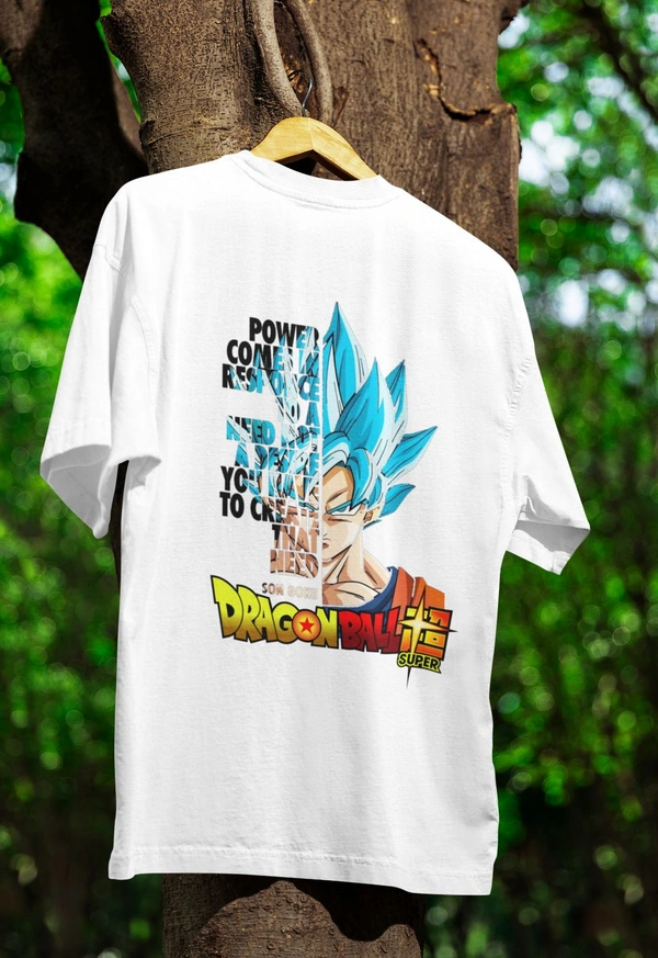 Dragon Ball Oversized Tshirt  - White, Xl