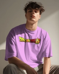 Dragon Ball Oversized Tshirt  - lavender, Xl