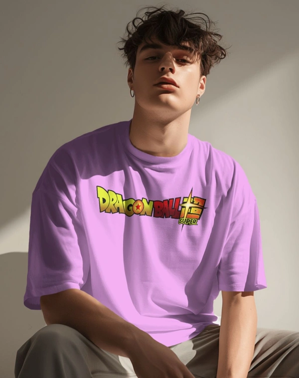 Dragon Ball Oversized Tshirt  - lavender, Xl