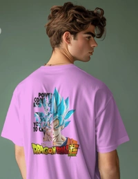Dragon Ball Oversized Tshirt  - lavender, Xl