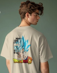 Dragon Ball Oversized Tshirt  - beige, Xl