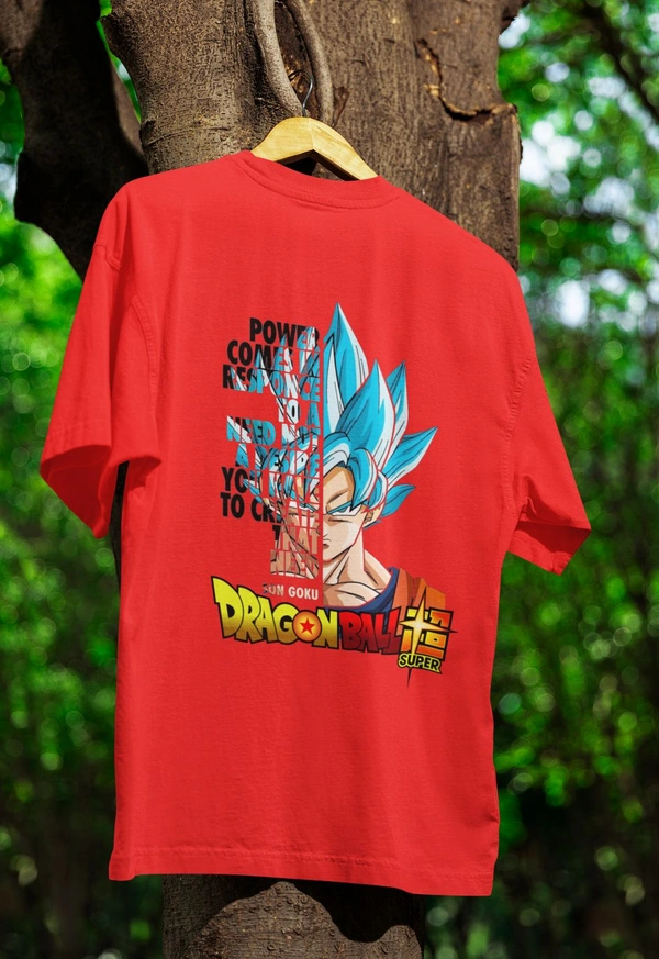 Dragon Ball Oversized Tshirt  - red, Xl