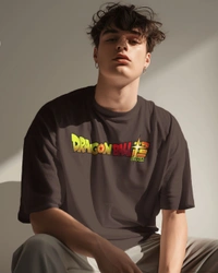 Dragon Ball Oversized Tshirt  - brown, Xl