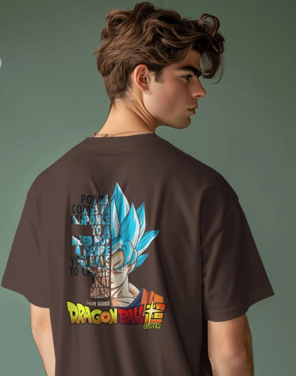 Dragon Ball Oversized Tshirt  - brown, Xl