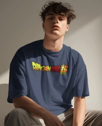Dragon Ball Oversized Tshirt  - Navy blue, Xl
