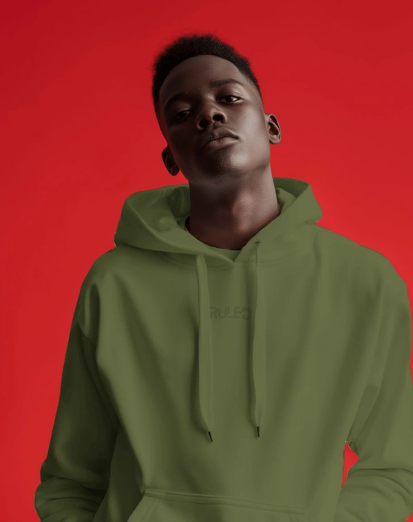 Ruled  Attack On Titan Hoodie  - army green, L