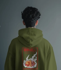 Ruled  Attack On Titan Hoodie  - army green, L
