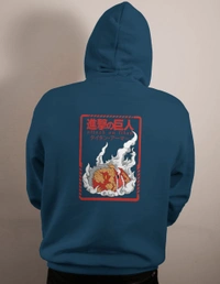 Ruled  Attack On Titan Hoodie  - Blue Whale, L