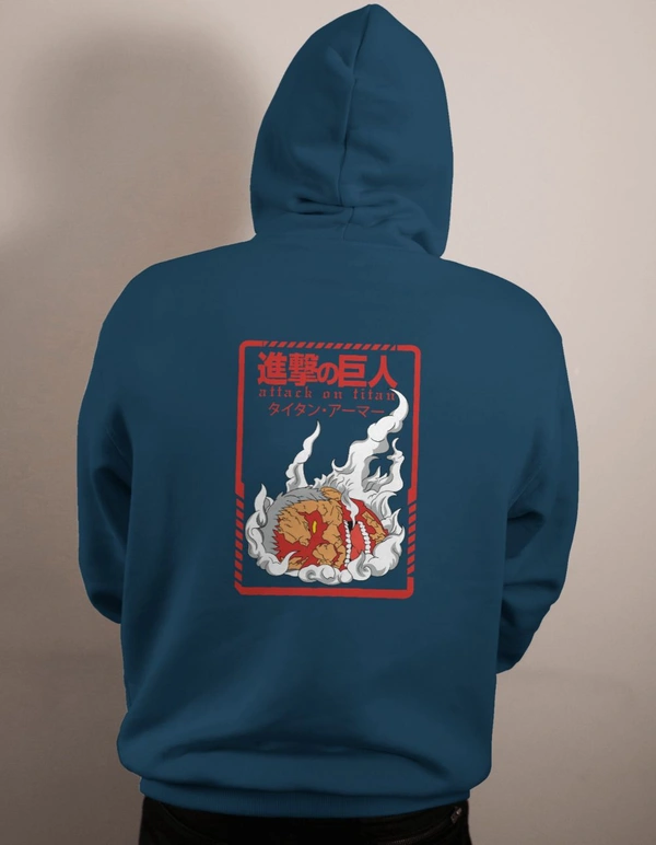Ruled  Attack On Titan Hoodie  - Blue Whale, L