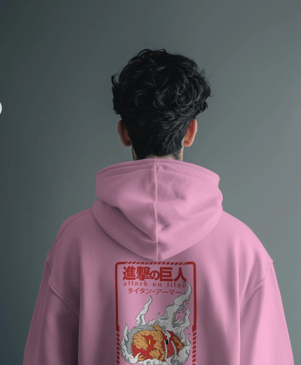 Ruled  Attack On Titan Hoodie  - Pink, Xl