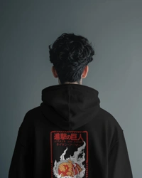 Ruled  Attack On Titan Hoodie  - Black, Xl
