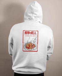 Ruled  Attack On Titan Hoodie  - White, Xl