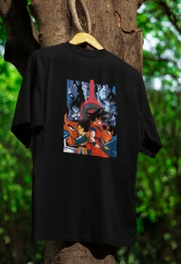 GOKU Oversized Drop shoulder Tshirt  - Black, S