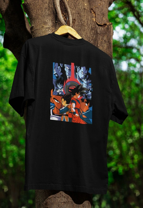 GOKU Oversized Drop shoulder Tshirt  - Black, S