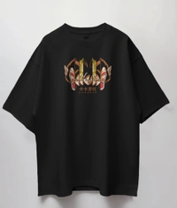 GOKU Oversized Drop shoulder Tshirt  - Black, S