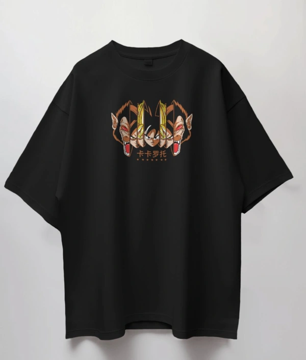 GOKU Oversized Drop shoulder Tshirt  - Black, S