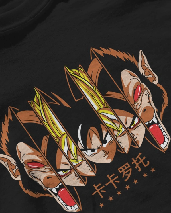 GOKU Oversized Drop shoulder Tshirt  - Black, S