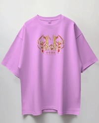 GOKU Oversized Drop shoulder Tshirt  - Lavender Rose, S