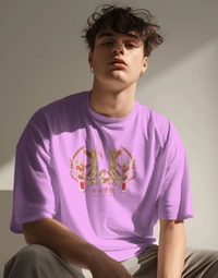 GOKU Oversized Drop shoulder Tshirt  - Lavender Rose, S