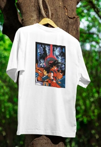 GOKU Oversized Drop shoulder Tshirt  - White, M