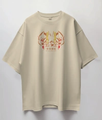 GOKU Oversized Drop shoulder Tshirt  - beige, M