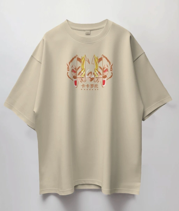 GOKU Oversized Drop shoulder Tshirt  - beige, M