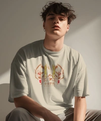 GOKU Oversized Drop shoulder Tshirt  - beige, M