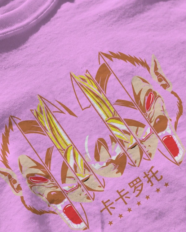 GOKU Oversized Drop shoulder Tshirt  - Lavender Rose, L