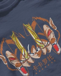 GOKU Oversized Drop shoulder Tshirt  - Navy blue, Xl