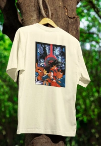GOKU Oversized Drop shoulder Tshirt  - off white, Xxl