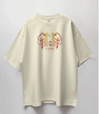 GOKU Oversized Drop shoulder Tshirt  - off white, Xxl